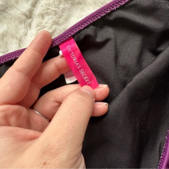 Victoria’s Secret | Purple Plum Side Ruched Bikini Bottoms | Size Medium - Picture 6 of 10